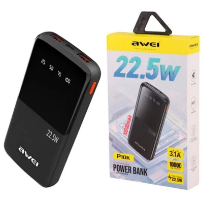 Awei P10K 10000mAh 22.5W PD Fast Charge Power Bank