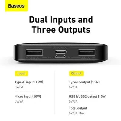 baseus bipow 15w 10000mah
