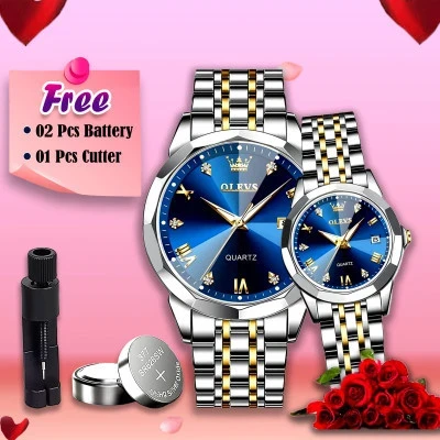 Butter Fly Lock Olievs Stainless Steel Fashionable Couple Watches