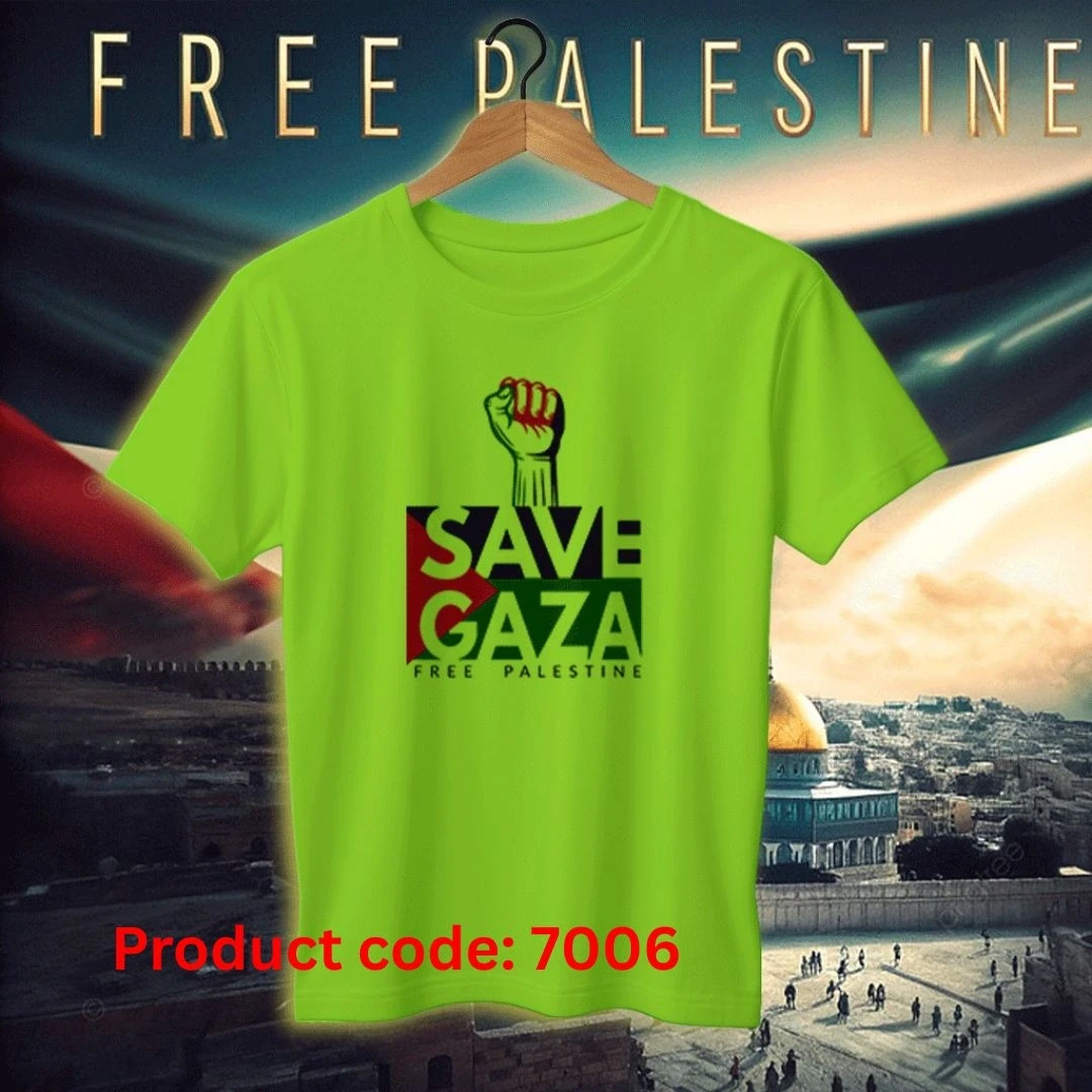 Free Palestine Green Jersey T-Shirt