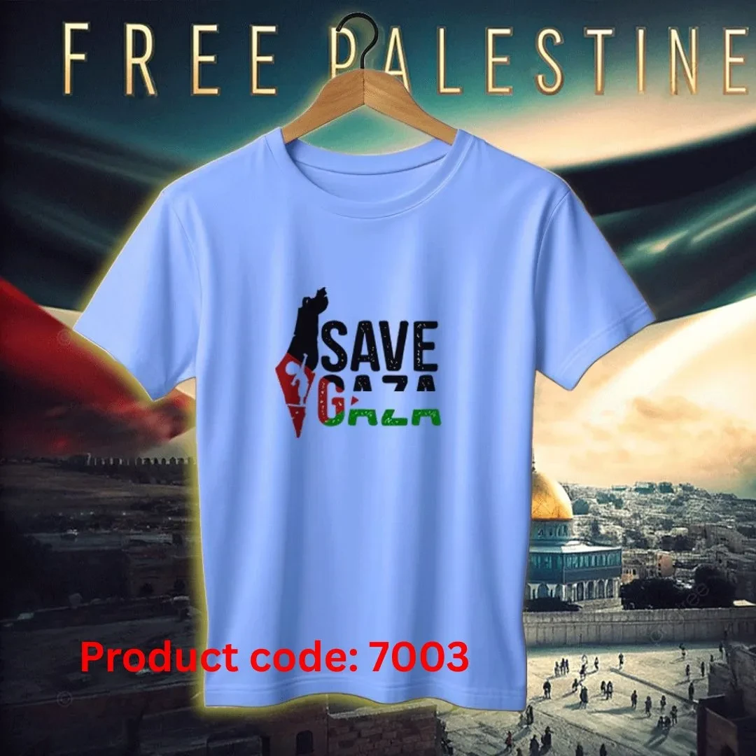 Free Palestine Blue Jersey T-Shirt